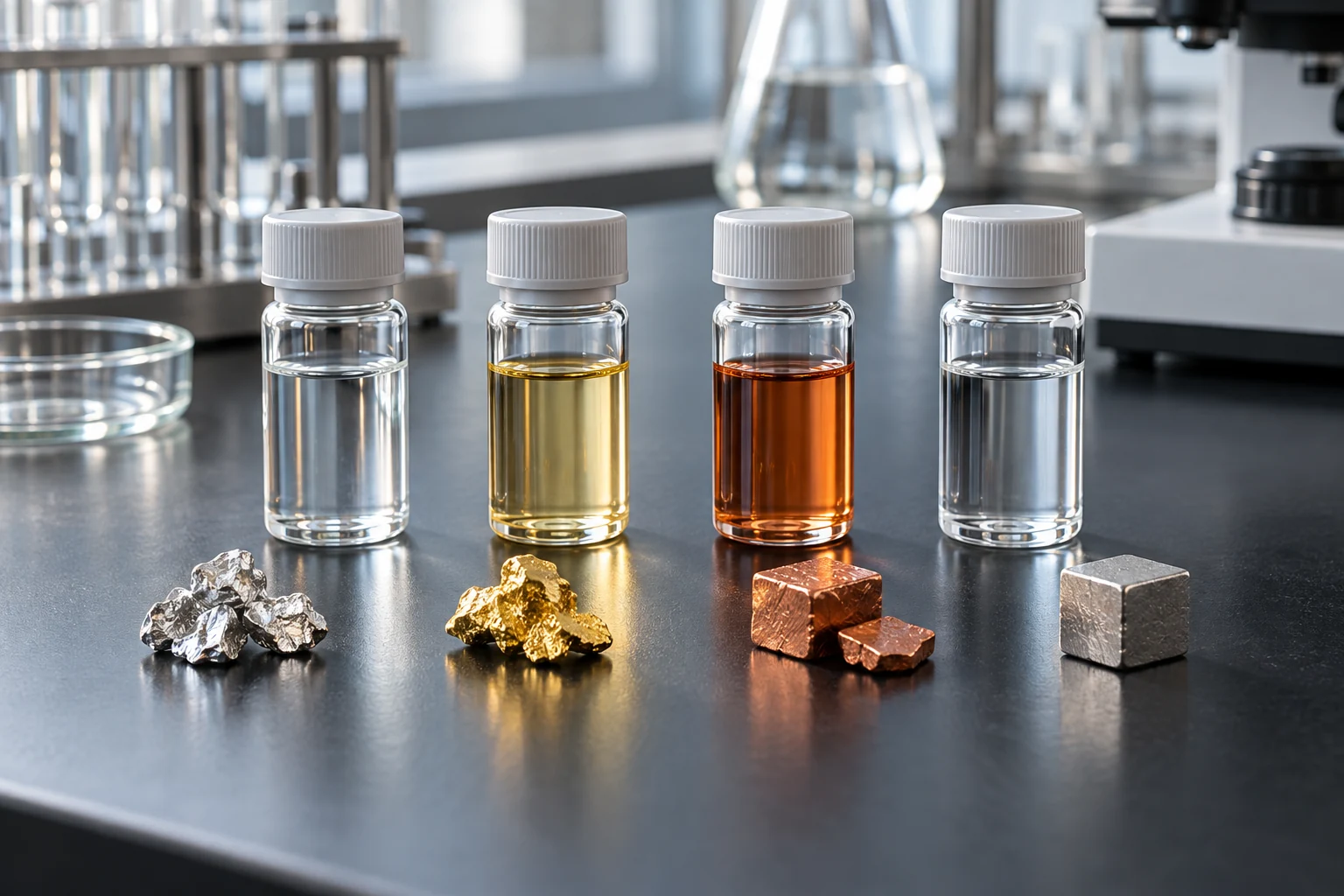 Kolloidal metal sıvıları için laboratuvar konsepti
